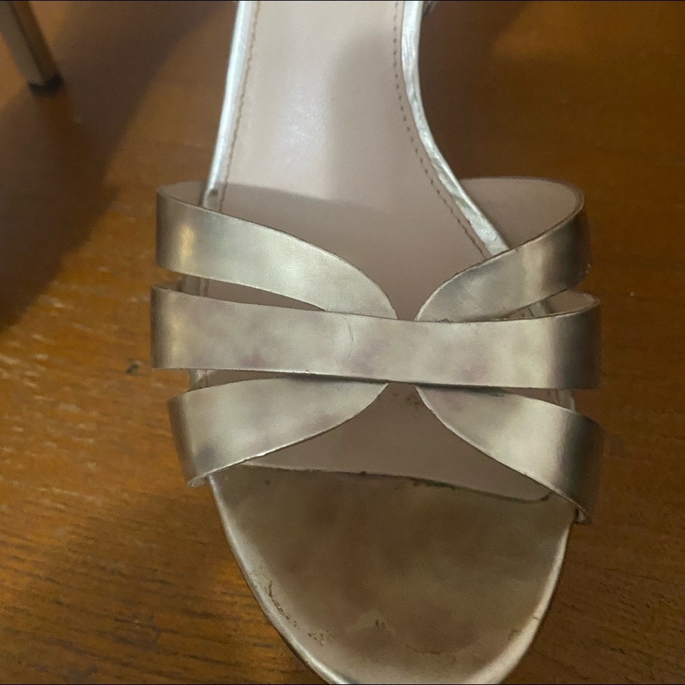 Vince Camuto Gold Heel Platforms